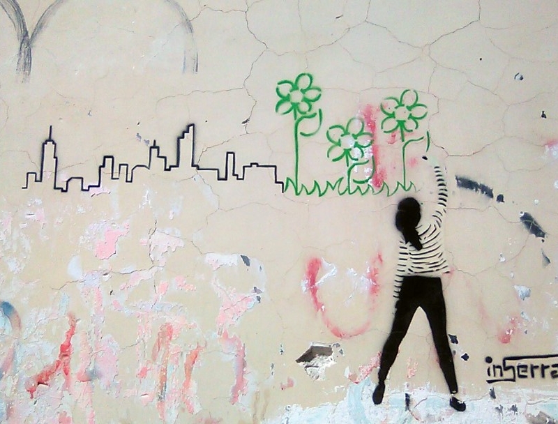 Disegna la natura Napoli Inserra street art green inquinamento