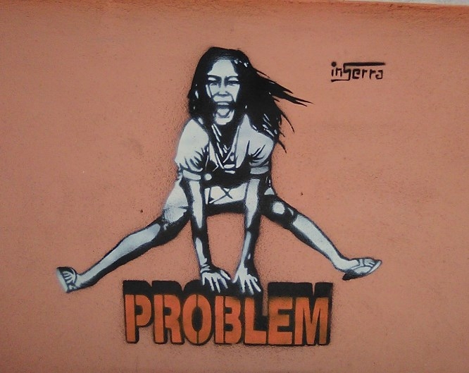 problem inserra inserra street art roma pigneto kid bambina