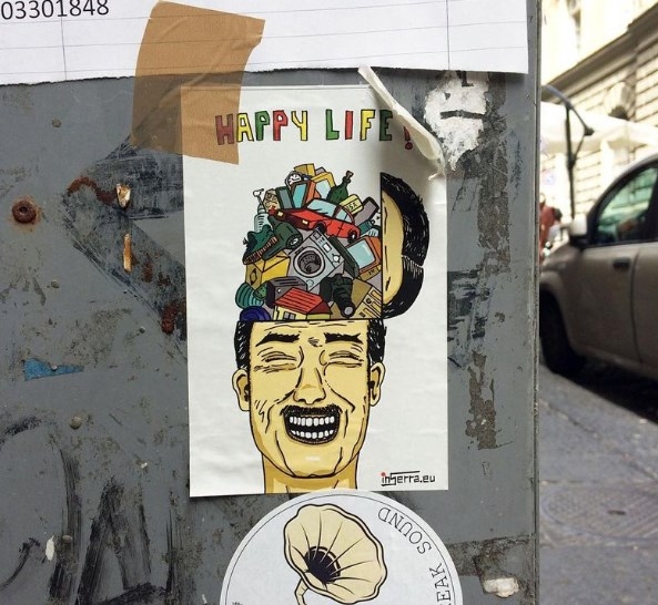 happy life inserra street art roma