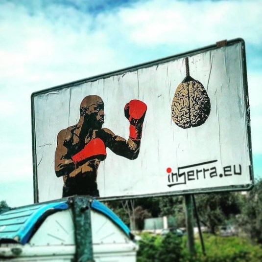 mind boxer poster bari inserra street art